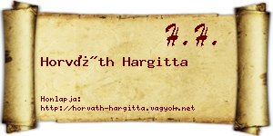 Horváth Hargitta névjegykártya